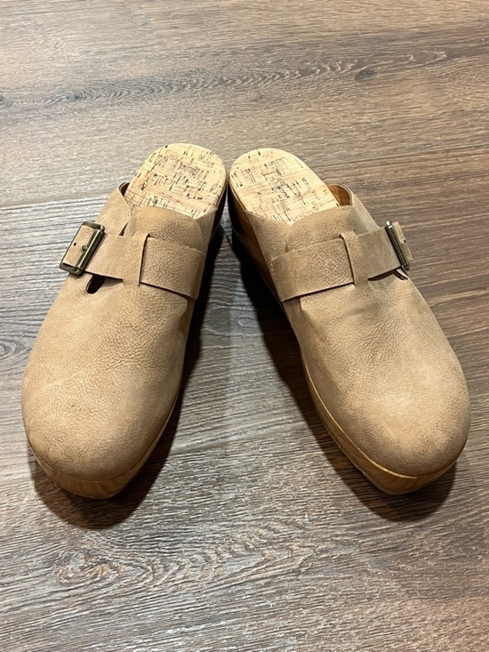 Kork-Ease Shoes - Korks by Kork Ease | Frankie wedge clog slip ons Beige tan Women’s size 10 M